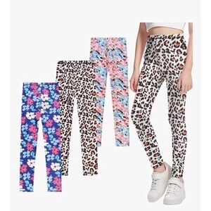 TXJ Sports 3-pack Leggings For Girls Fashion Printing Girls Leggings South Kids